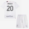 Officiële Voetbalshirt + Korte Broek AC Milan Kalulu 20 Uit 2023-24 - Kids